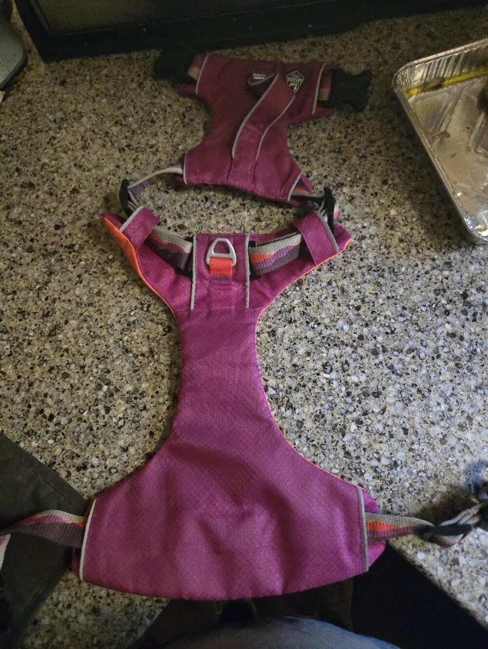 Pink Dog Harness with Reflective Trim